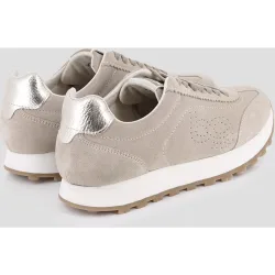 Zapatillas básicas de mujer de piel con cordones