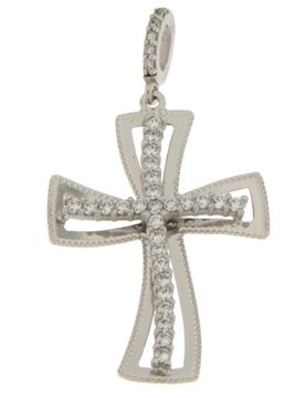 Ciondolo Croce Oro Bianco GL101384