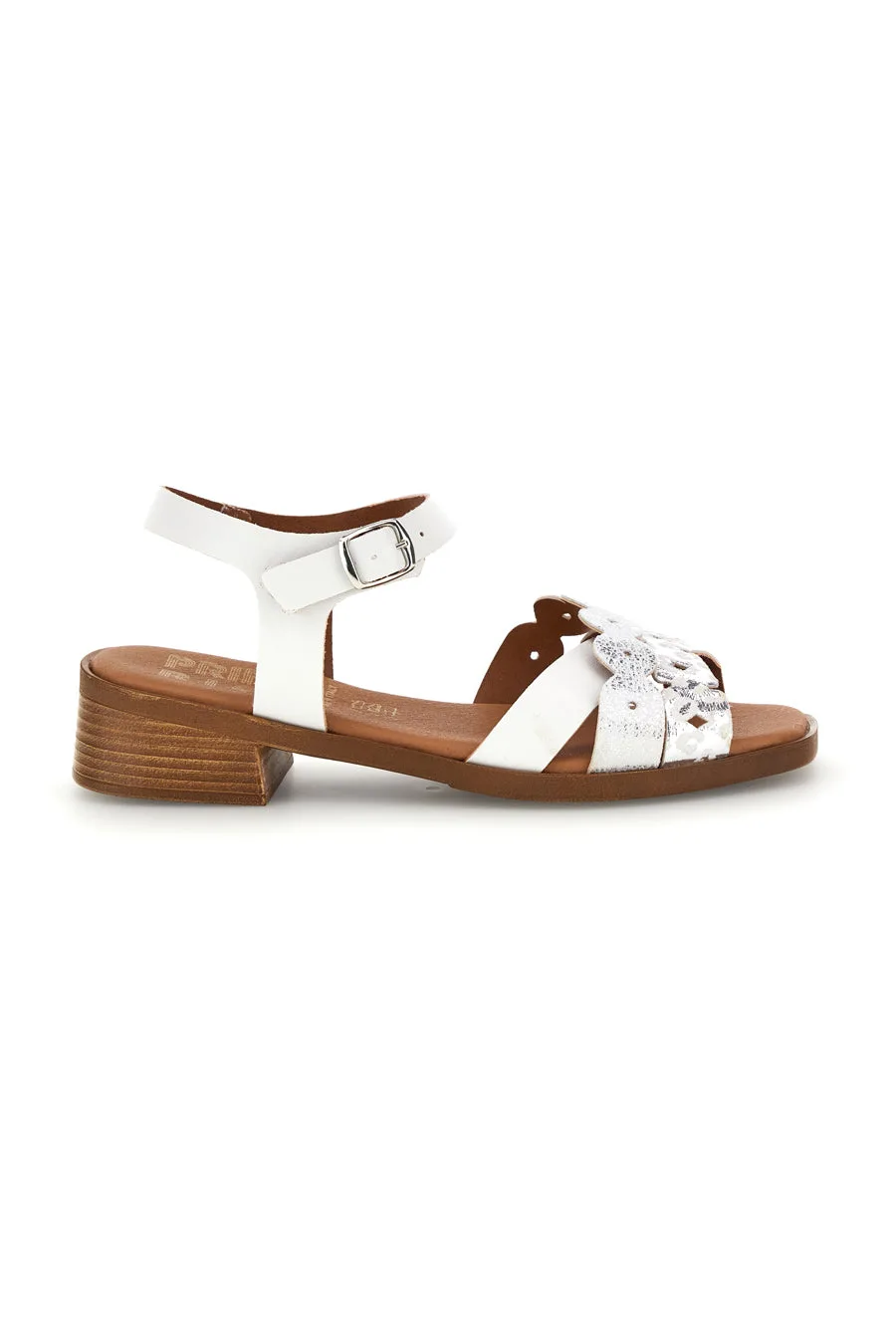 Sandali bianchi con cinturini decorati L43 39 - PRIMA RIGA - FashionsVida