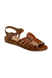 Women's Tan Leather 'Dilston' Fisherman Sandals Size: 6 - Tan - Size: 6