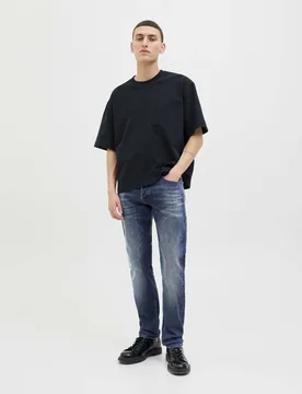 Jeans slim lavaggio medio stone washed in cotone elasticizzato - Jack & jones - FashionsVida