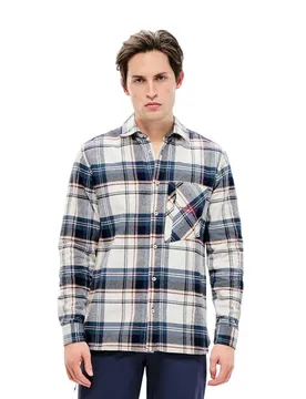 Chemise à Manches Longues Overshirt Castle Wall / Eclipse S