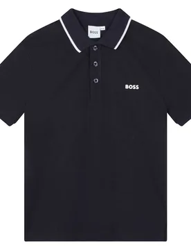 Polo A Maniche Corte J25p26 Marine 4 Anni - BOSS - FashionsVida