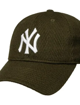 Twenty Herringbone Yankees Cap by - olive - Herren - Size: One Size - New era - FashionsVida
