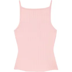 Top de mujer de cuello redondo con manga corta y strass