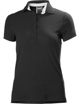 Crewline polo manga corta mujer Negro (M)