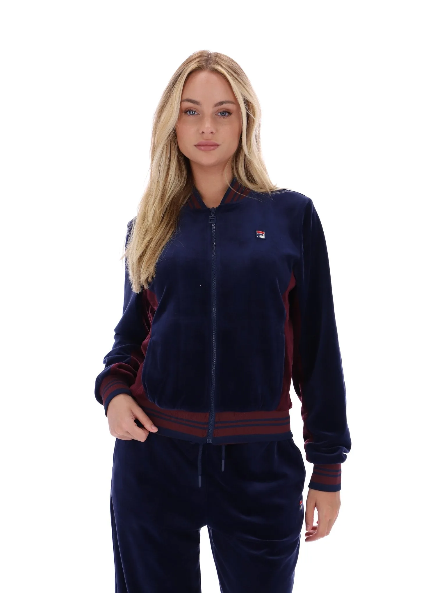 Navy Jenesis Baseball Zip Up Track Top - XS - FILA - FashionsVida