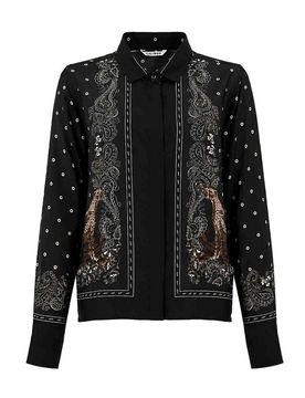 Camicia Boxy In Seta E Viscosa