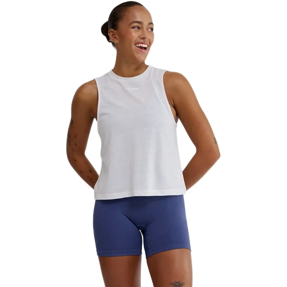 T-shirt Sans Manches Mt Vanja White M - Hummel - FashionsVida