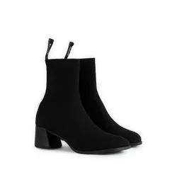 Bottines en soie et laine mélangées