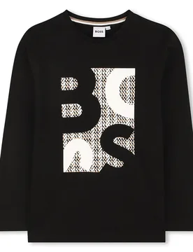 T-shirt à Manches Longues J52362 Black 14 Années Garçon,Fille - BOSS - FashionsVida
