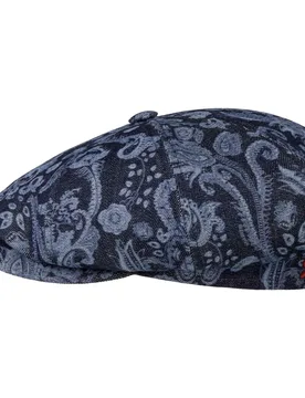 Maschetti Flat Cap by Alfonso DEste - denim - Size: L (58-59 cm) - Alfonso D´Este - FashionsVida