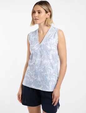 Nonno Womens Printed Jersey Vest - - Size: 8 - Weird Fish - FashionsVida
