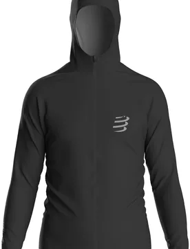 Veste imperméable ultra-légère - Hurricane Waterproof Jacket M Black - Taille L - Noir - Compressport - FashionsVida