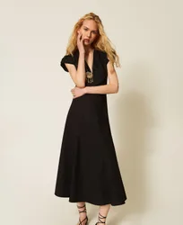 Twinset Robe longue en popeline