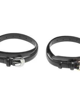 Cintura Chunky Buckle Slim 2 Unità Black / Silver / Gold L-XL