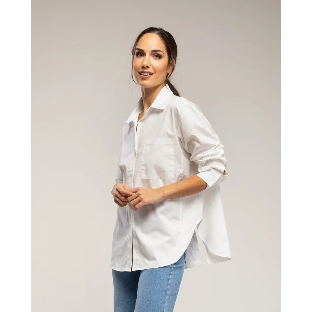 Camisa de mujer de algodón con apertura atras - Tantra - FashionsVida