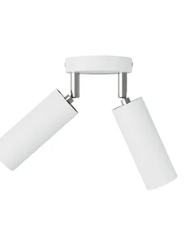 Cables Lampe à 2 Ampoules Avec Abat-jour Tub-e14 Et Rosace Ronde-avec Bulb Matte White One Size