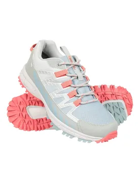 Women's 'Lakeside' Lightweight Waterproof Phylon Midsole Mesh Trail Shoes in Light Grey Size: 7 - Light Grey - Size: 7 - Mountain Warehouse - FashionsVida