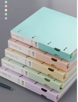 Carpeta de anillas D de 4 anillas, tamaño A4, organizador de archivos de oficina - Shein - FashionsVida