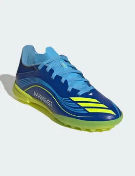 Kids Unisex F50 Messi League Turf Boots - Dark Blue - Size Uk 3 - adidas performance - FashionsVida