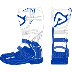Stivali Moto Cross Enduro X-TEAM Blu Bianco taglia 43