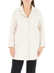 Cappotto misto lana AVORIO 48