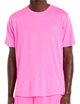 Athletics camiseta técnica manga corta hombre Rosa (L) - New Balance - FashionsVida