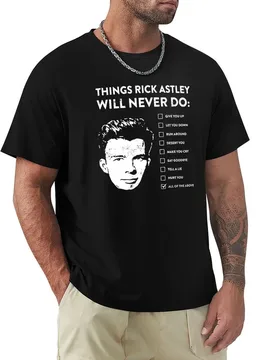 Things rick astley will never do T-Shirt Holiday Party T-Shirt for Men - Aliexpress - FashionsVida