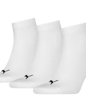 Quarter Plain 3er Pack Socken, weiß 43/46