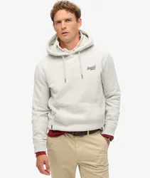 Superdry Herren Essential Hoodie mit Logo Hellgrau - Größe: XL