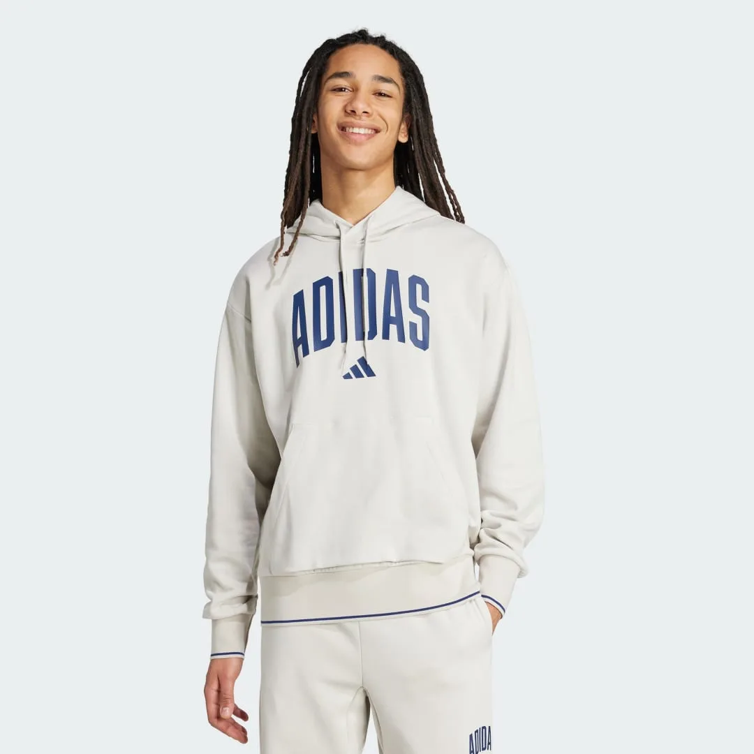 Felpa con cappuccio Collegiate L Beige / Dark Blue - Adidas - FashionsVida