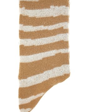 Maxi Sciarpa Beige da Donna A Righe 1198/D