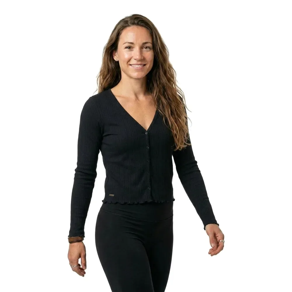 Cardigan Athletic Essential Pointelle Eclipse Navy M - Superdry - FashionsVida