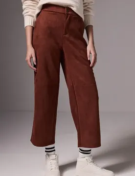 Street One Velour Hose female Braun