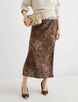 Para mujer. 2523106104200 Falda larga Albany animalprint (38), , Viscosa