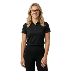 Active Tech Pique Uv Short Sleeve Polo Black Ink XL Women