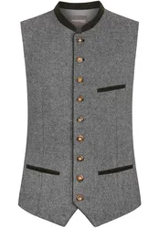 Trachtenweste Clemente (grün, Gr. 48) von Classics für Herren, Oberteile, 50% Wolle, 40% Polyester, 10% Sonstige