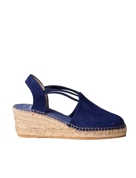 Pons Espadrilles Compensées Tremp Navy EU 44 - Toni - FashionsVida