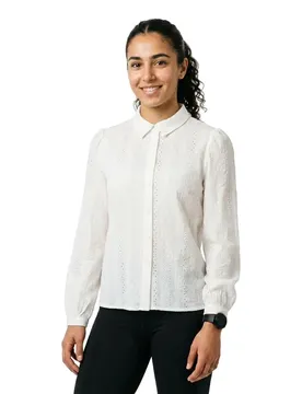 Camicia A Maniche Lunghe Zania Cloud Dancer S