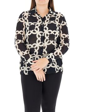 Camicia in viscosa NERO 48