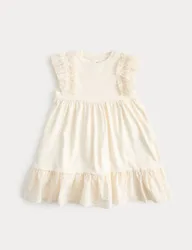 Cotton Rich Broderie Dress (2-8 Yrs) Ivory female