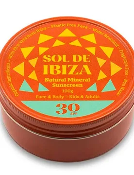 Natural Mineral Sunscreen SPF30 30GR - Sol de Ibiza - FashionsVida