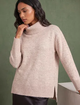 Roll Neck Jumper Natural female - Roman - FashionsVida