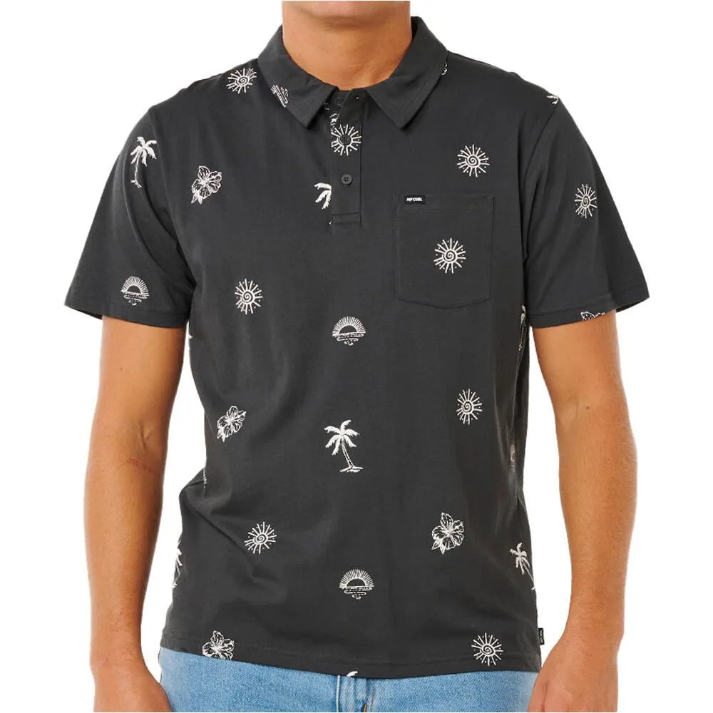 Sessions polo manga corta hombre Negro (M) - Rip curl - FashionsVida