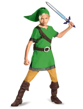 Link-Kostüm für Kinder Zelda-Cosplay Fasching grün-braun - KARNEVAL-MEGASTORE - FashionsVida