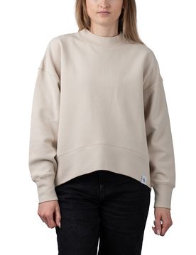 Tab Ottoman Crewneck Sweater Classic Beige S Damen