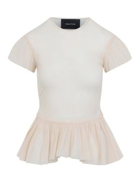 Top velato con peplo da danza classica