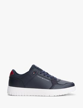 Chaussures de basket multitextures crantées avec cuir