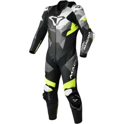 Tuta Moto 1pz Ignite Nero fluo Giallo Bianco taglia 54
